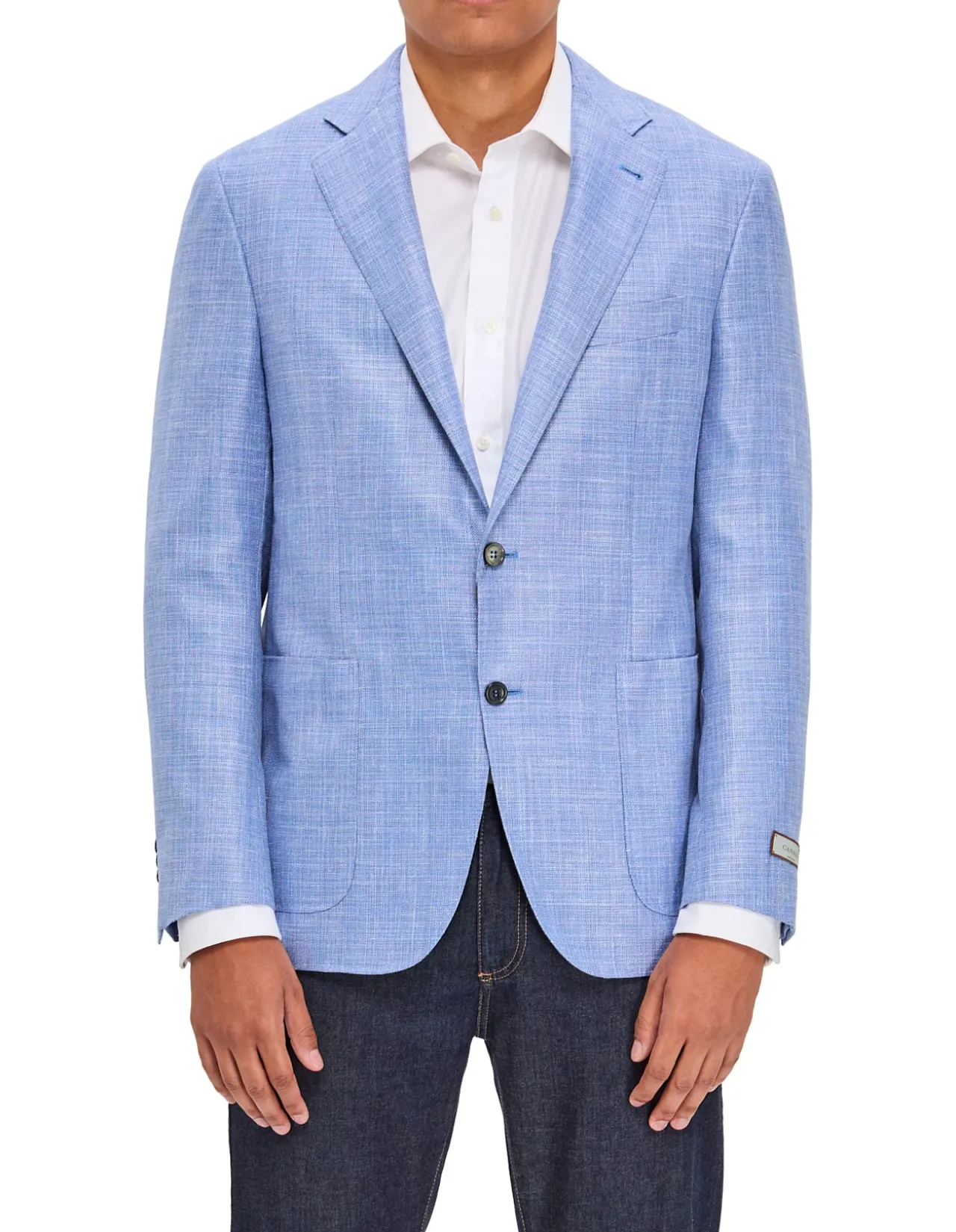 TWO BUTTON HOUNDSTOOTH CAPRI FIT WITH PATCH POCKET JACKET