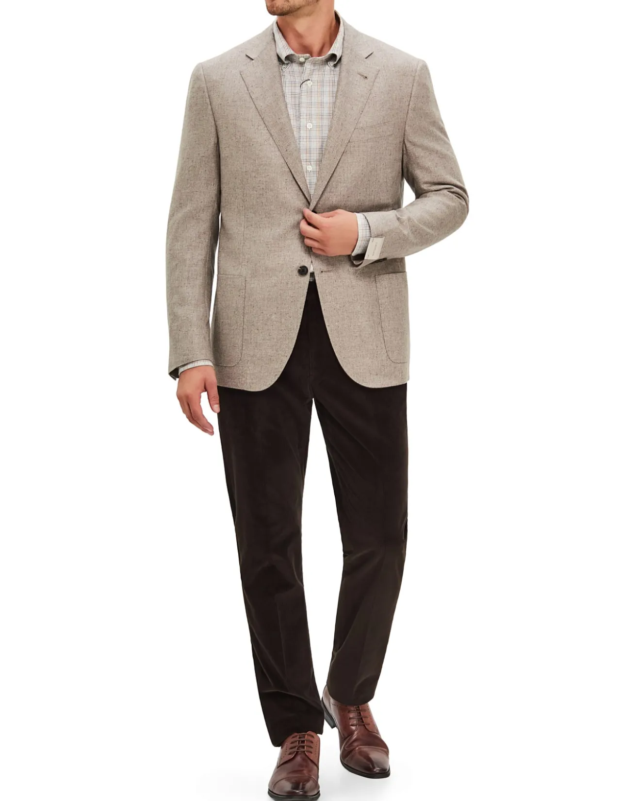 TWO BUTTON LIGHT WOOL & SILK SPORTSCOAT