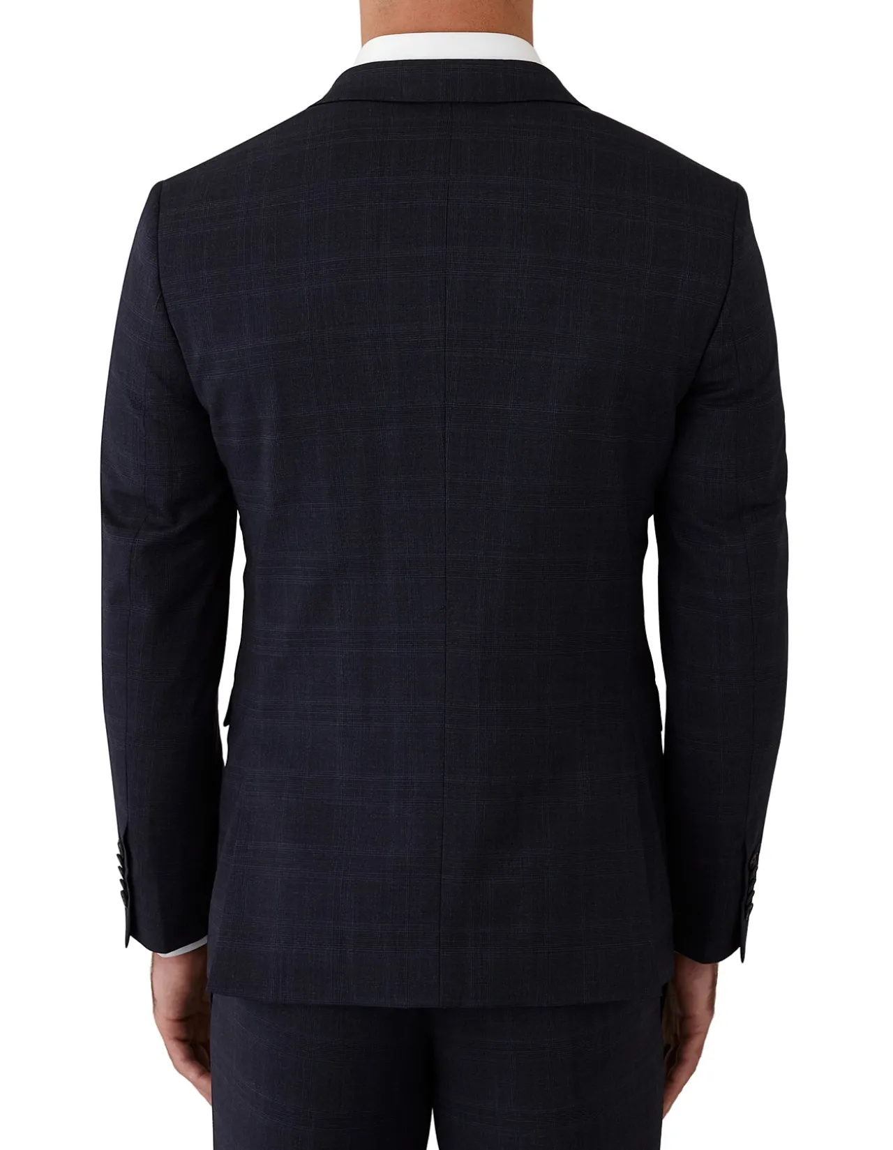 TWO BUTTON NOTCH CHECK SUIT JACKET