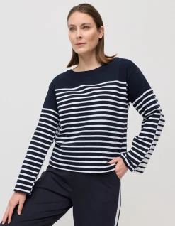 TWO WAY STRIPE SWEATER