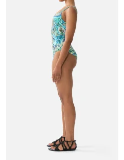 UNDERWIRE SQUARE NECK ONE PIECE W SCOOP BACK