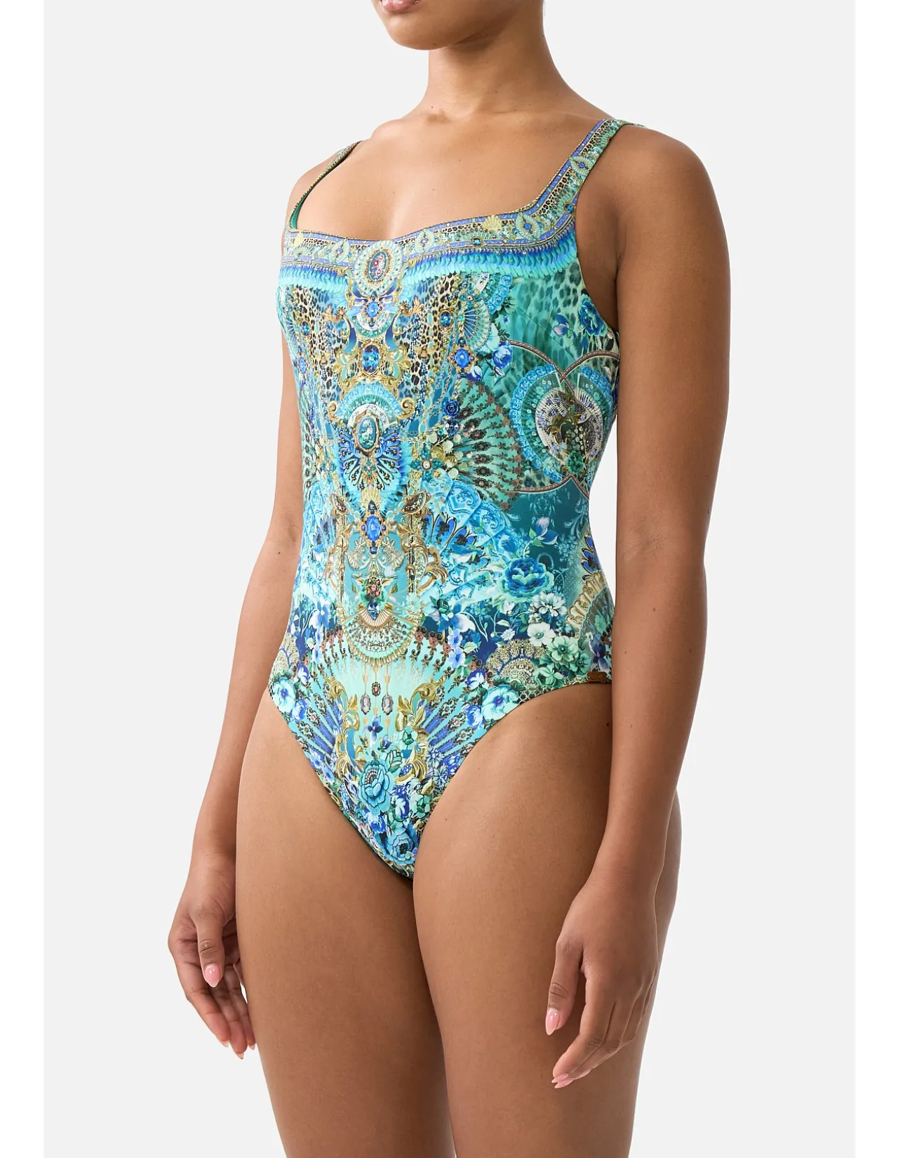 UNDERWIRE SQUARE NECK ONE PIECE W SCOOP BACK