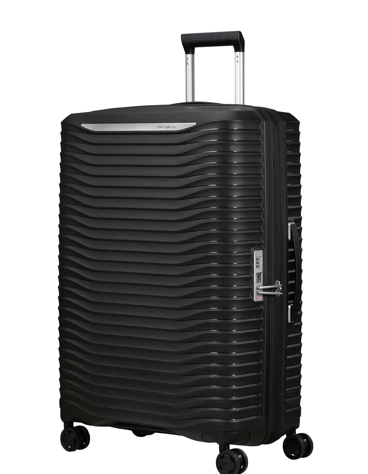 Upscape 75cm Expandable Large Suitcase Black