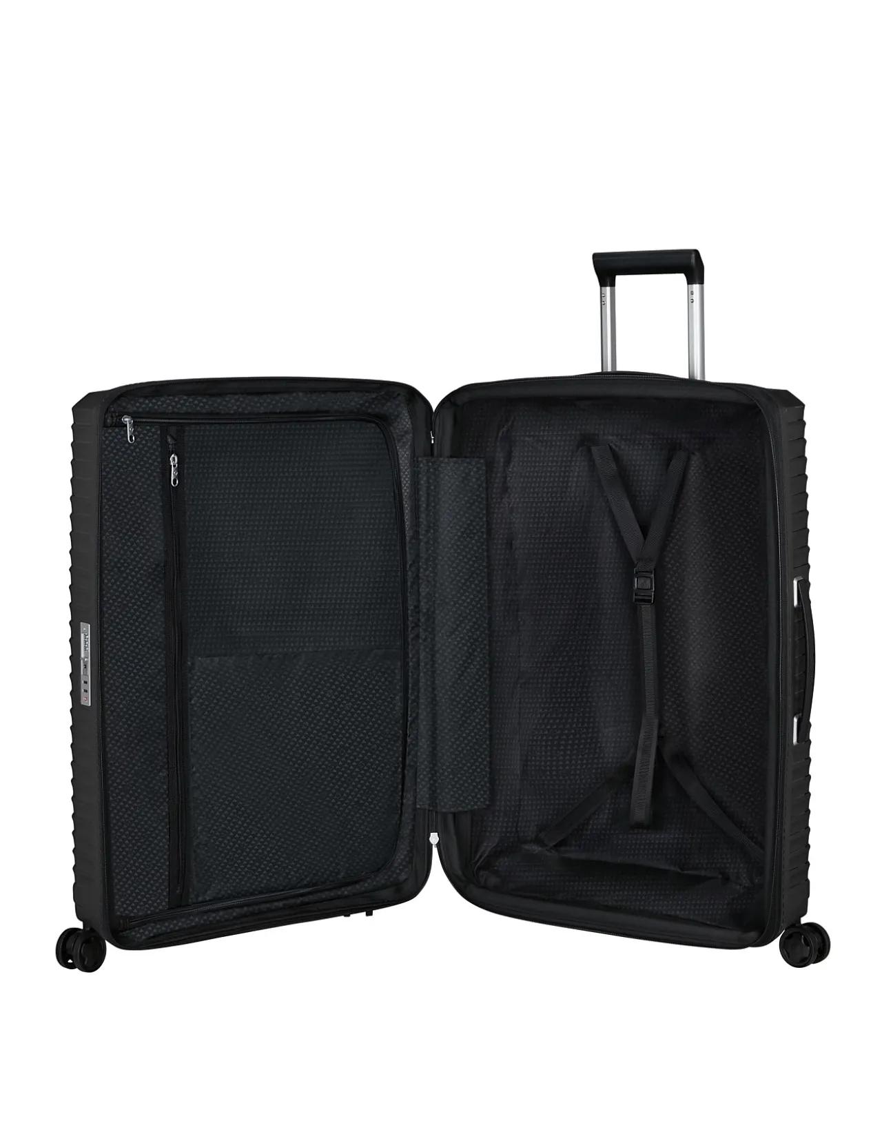 Upscape 75cm Expandable Large Suitcase Black