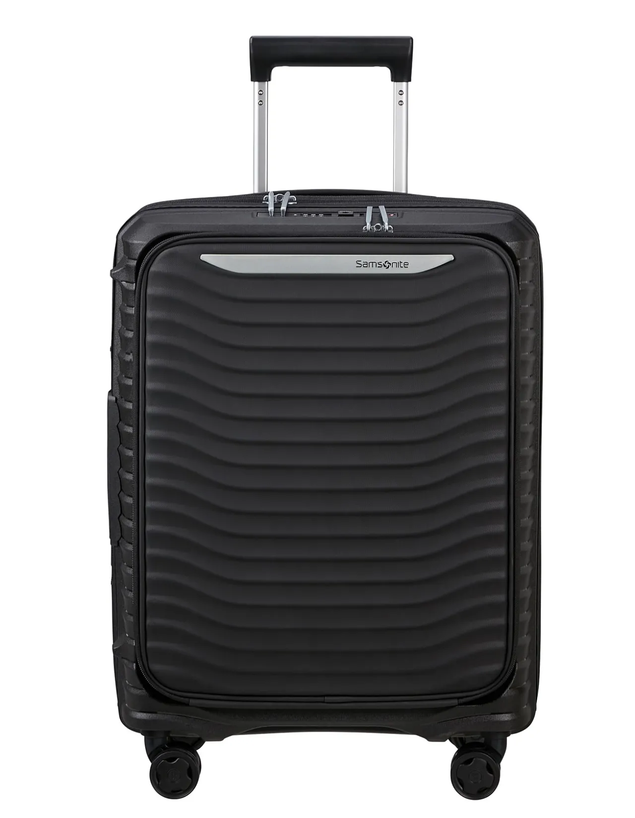 Upscape 55cm Easy Access Small Carry-On Suitcase Black