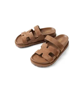 Upstate Suede Double Strap Platform Sandals