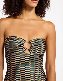 Urban Geo Bandeau One Piece Swimsuit