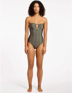 Urban Geo Bandeau One Piece Swimsuit