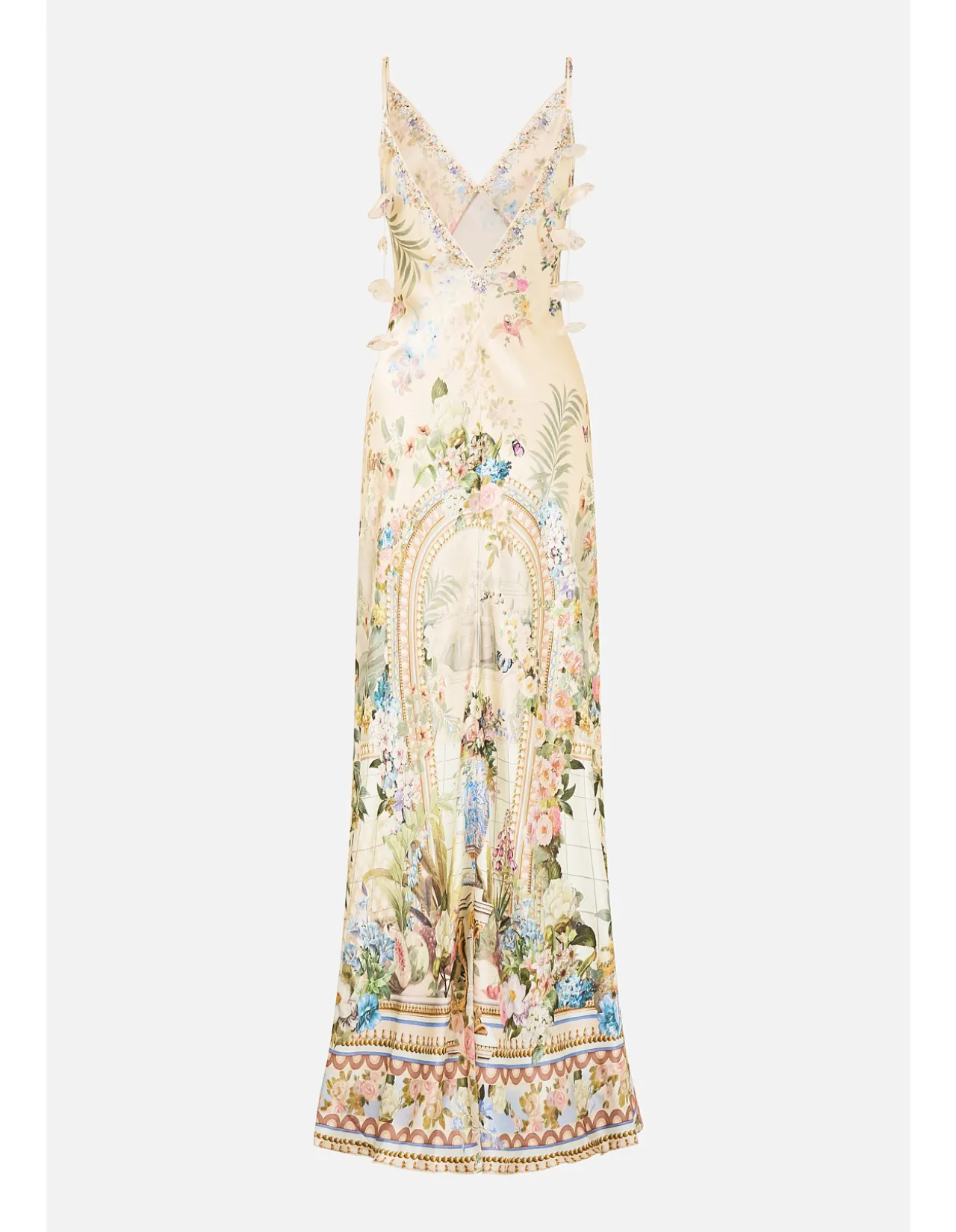 V NECK FULL LENGTH BIAS SLIP DRESS