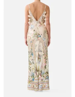 V NECK FULL LENGTH BIAS SLIP DRESS