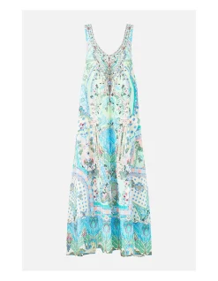 V NECK POCKET DRESS WITH LOW BACK