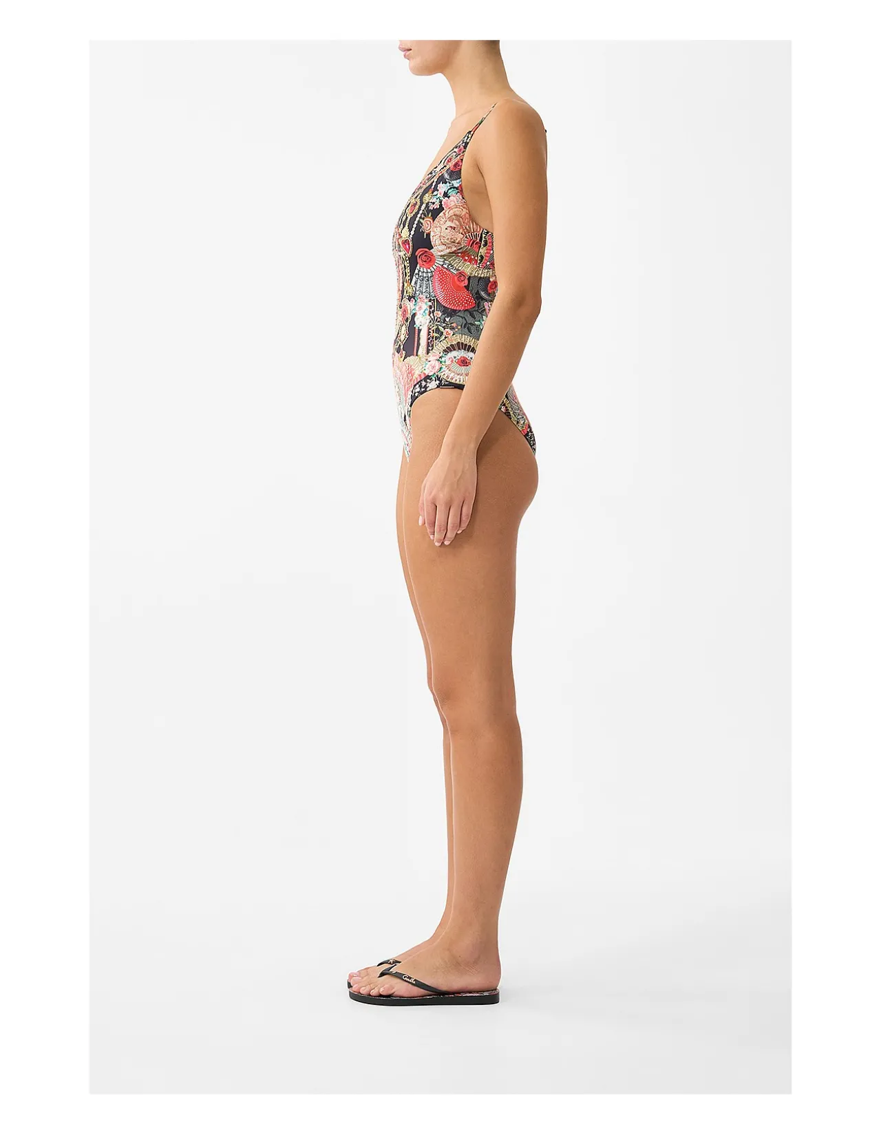 V NECK UNDERWIRE ONE PIECE W BACK CLOSURE