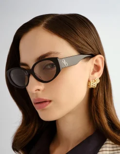 VALENCIA BLACK OVAL Sunglasses