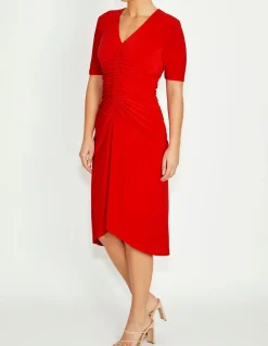 VALENTINA VERMILION JERSEY DRESS