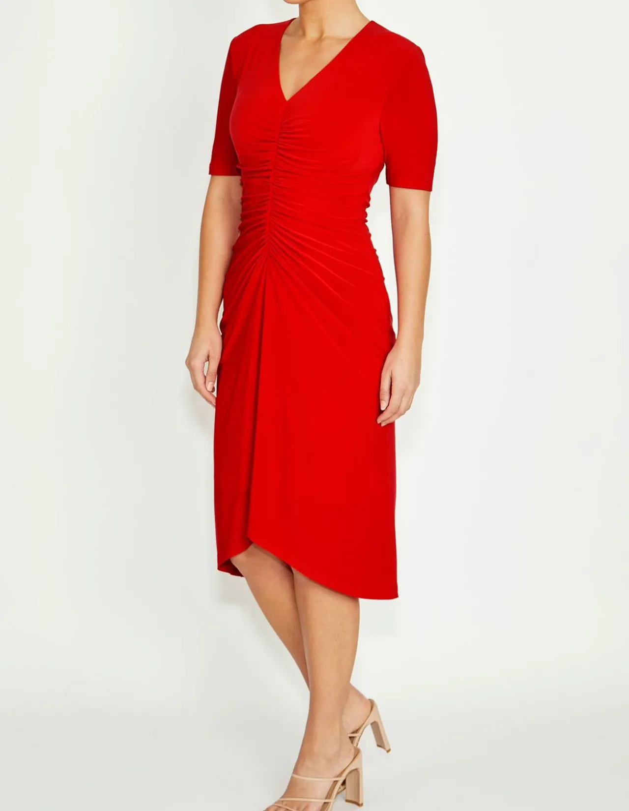 VALENTINA VERMILION JERSEY DRESS