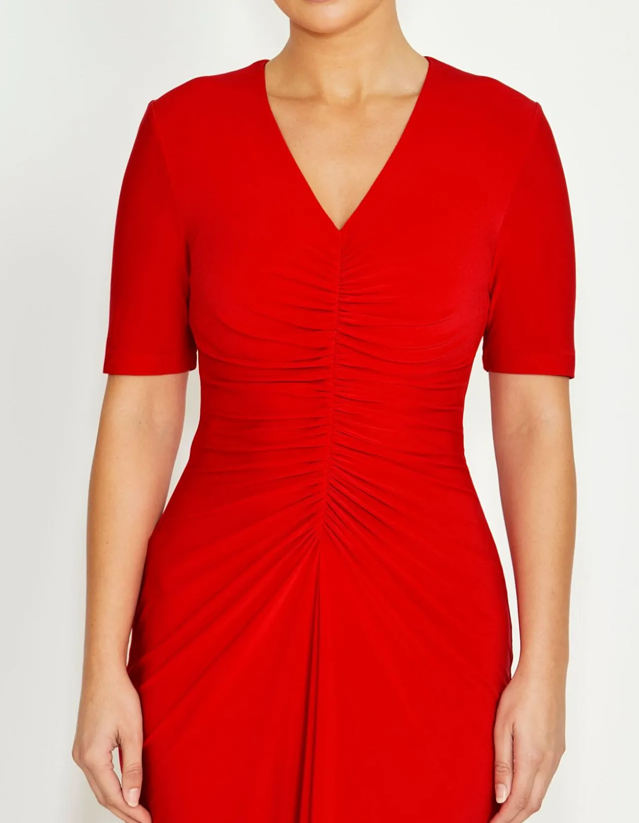 VALENTINA VERMILION JERSEY DRESS