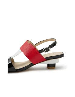 VARNESSA DJ Patent Leather Block Heel Sandals