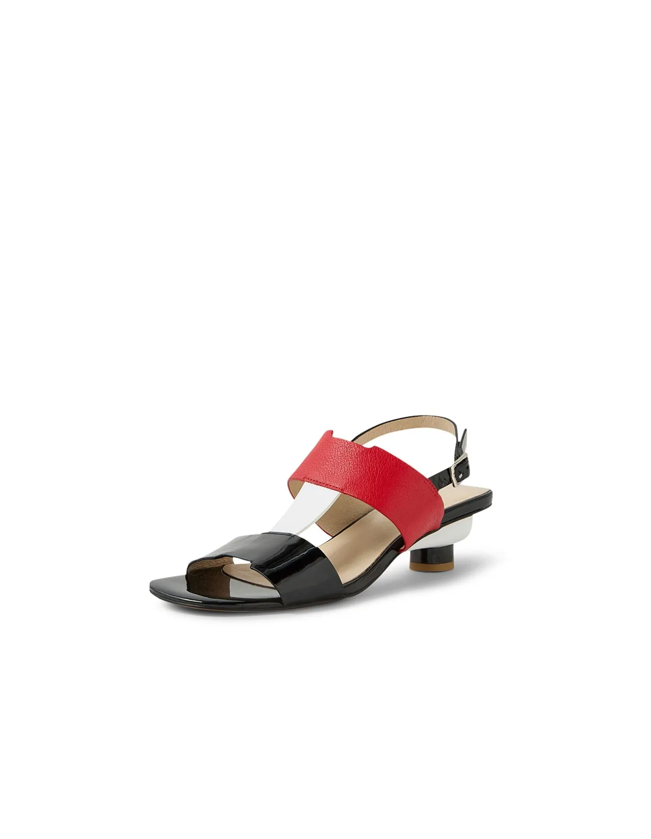 VARNESSA DJ Patent Leather Block Heel Sandals