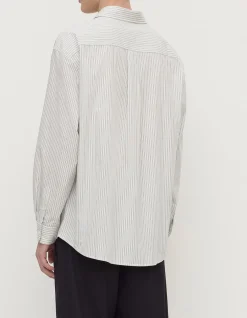 Veda Stripe Long Sleeve Shirt Blue/White Stripe