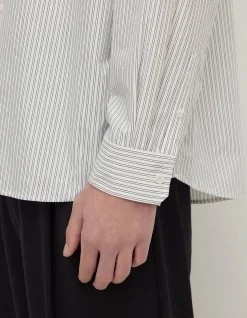 Veda Stripe Long Sleeve Shirt Blue/White Stripe