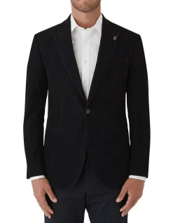 VELVET JACKET WITH PEAK LAPEL
