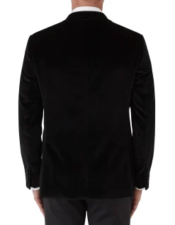 VELVET JACKET WITH SATIN PEAK LABEL
