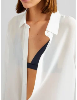 VERLIN CHIFFON TIE CUFF BU SHIRT