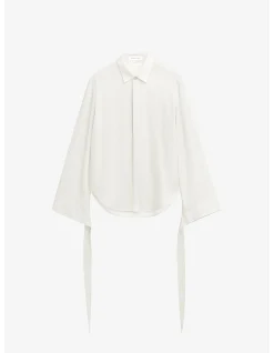 VERLIN CHIFFON TIE CUFF BU SHIRT