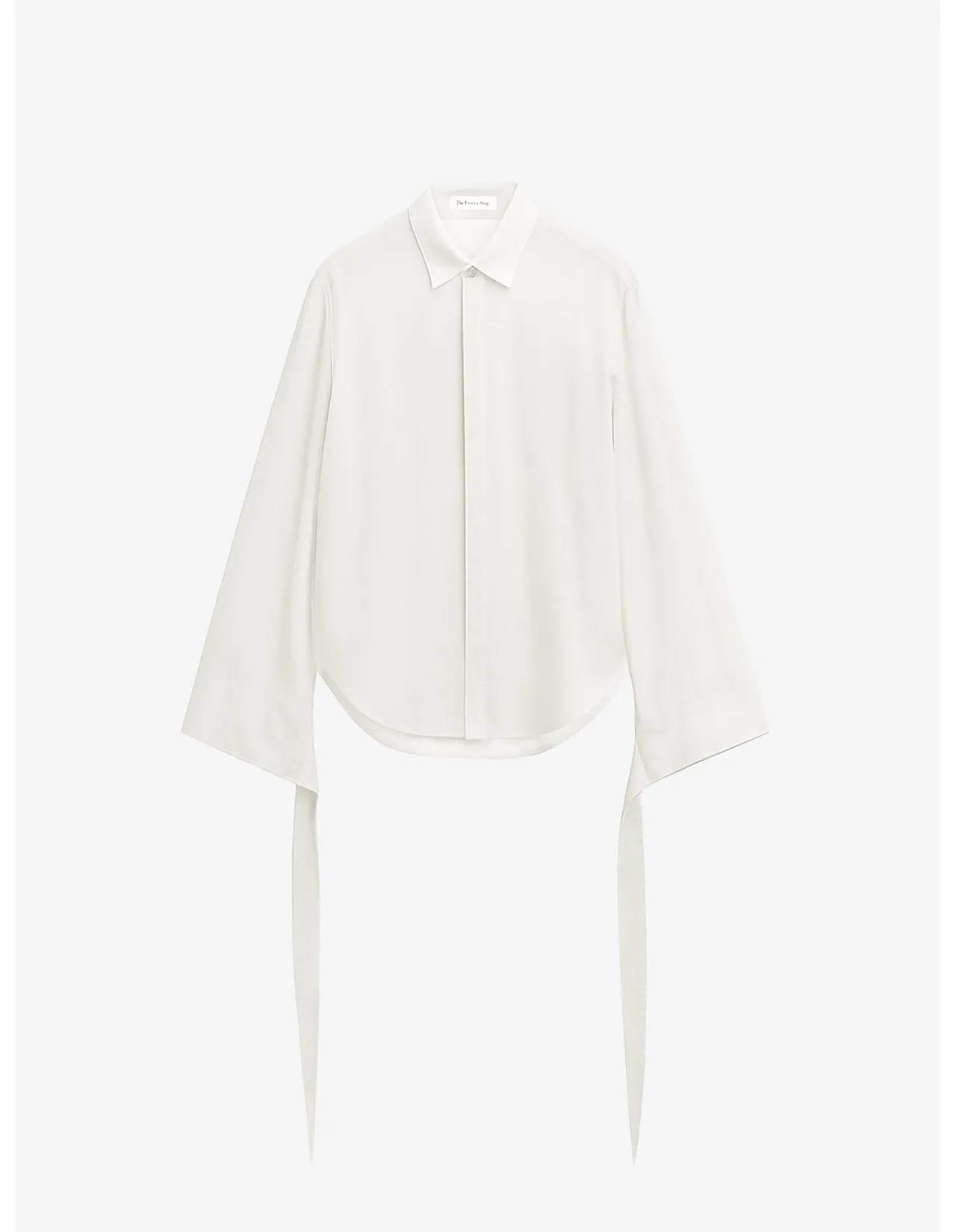 VERLIN CHIFFON TIE CUFF BU SHIRT