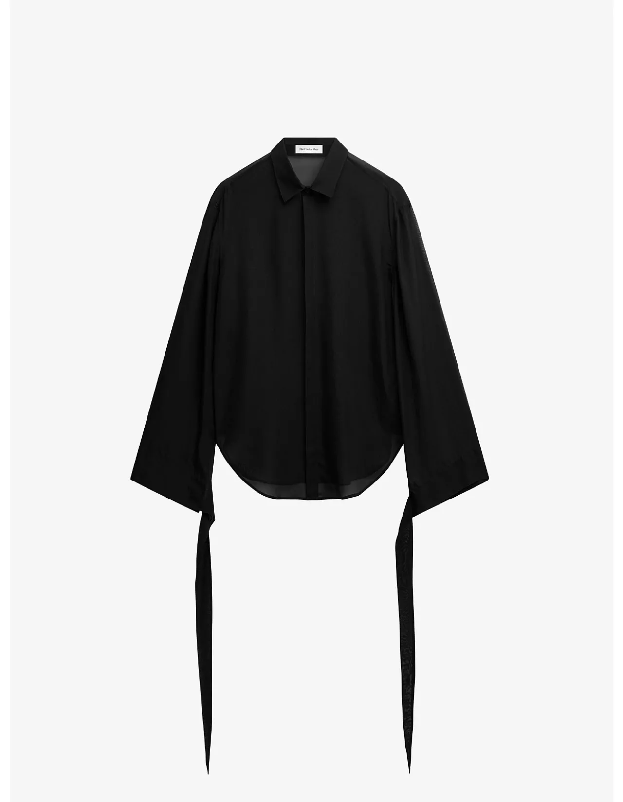 VERLIN SHEER TIE CUFF BU SHIRT