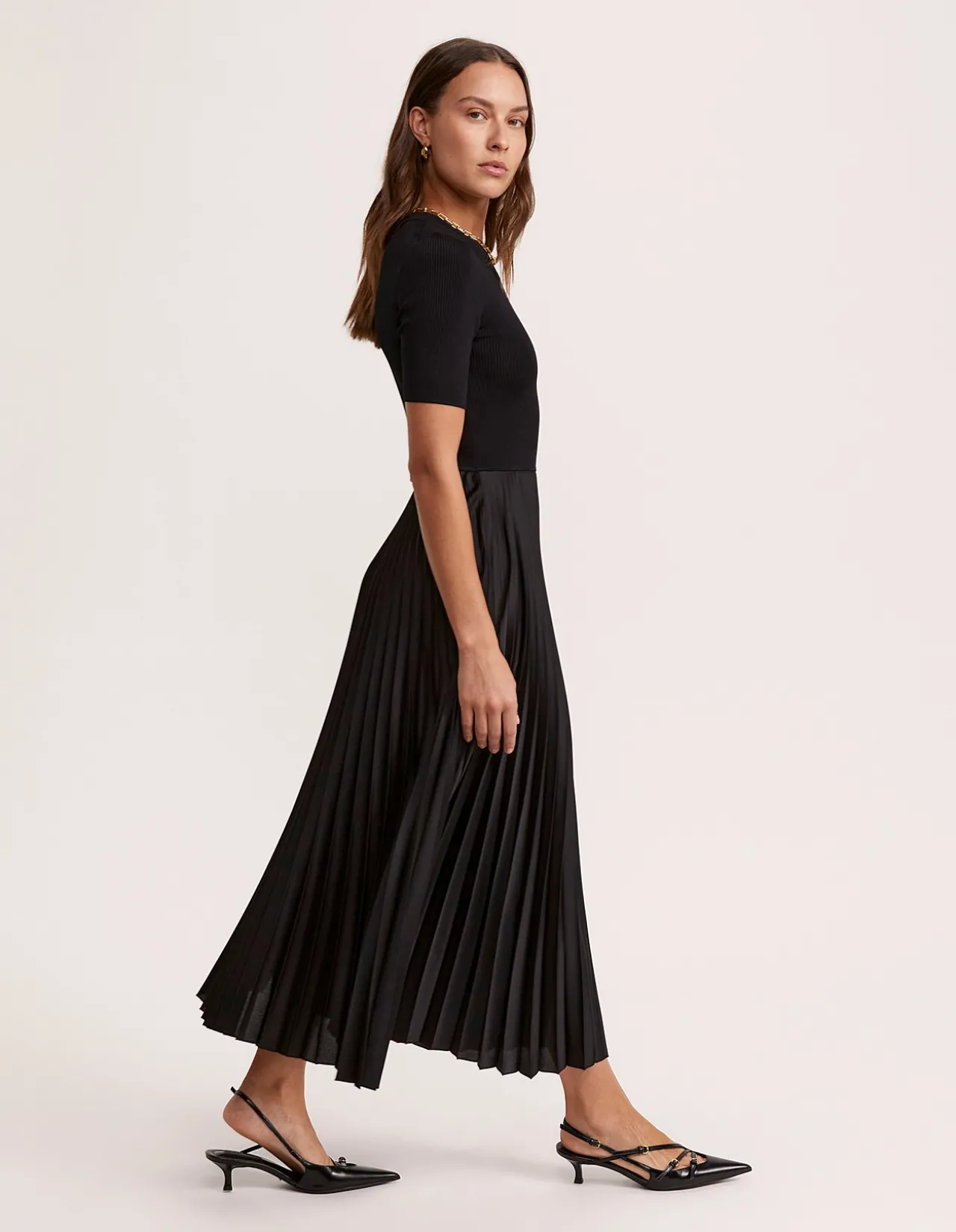 VICKY MIXED MEDIA DRESS