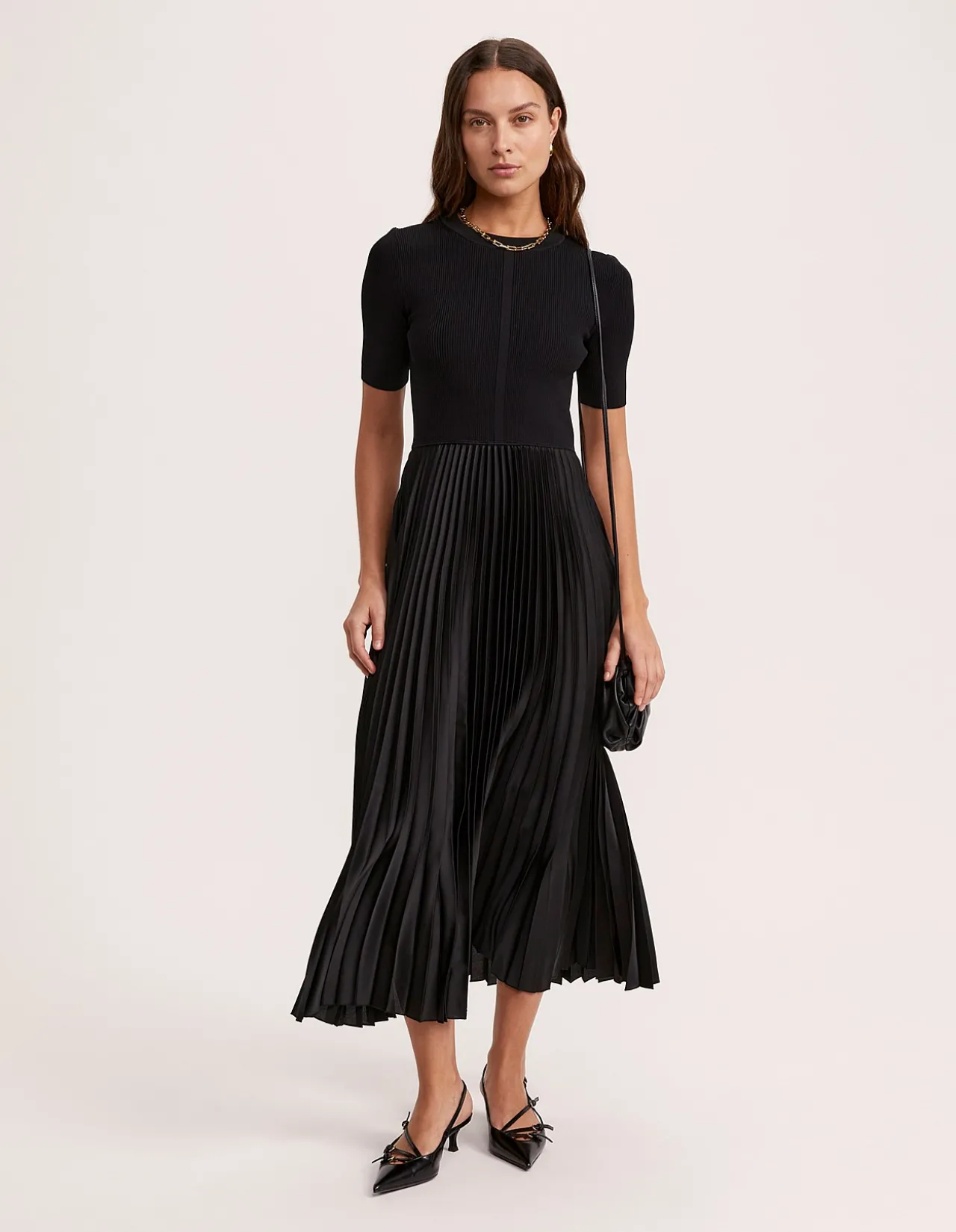 VICKY MIXED MEDIA DRESS