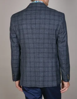 Victor Mottle Check Jacket Navy