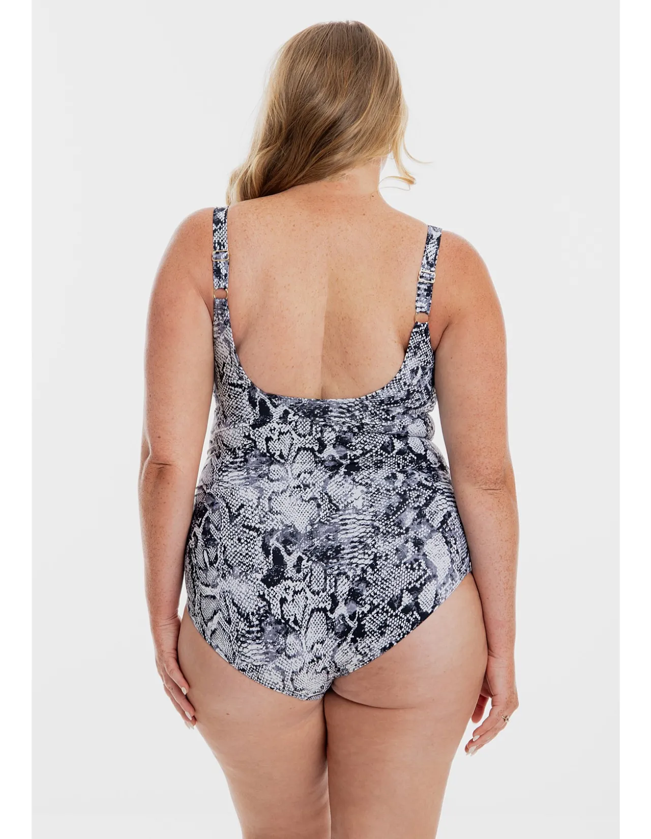 Vida Square Neck Binding One Piece Swimsuit