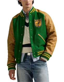 Vintage-Inspired Letterman Jacket