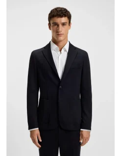 Virgin-wool jacket with micro pattern