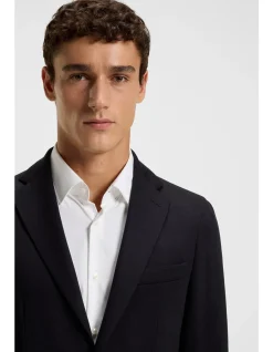 Virgin-wool jacket with micro pattern