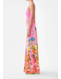 V-NECK FULL LENGTH BIAS SLIP DRESS