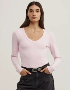 V-Neck Long Sleeve Top