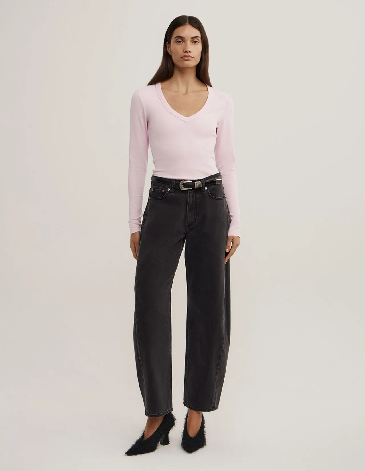 V-Neck Long Sleeve Top