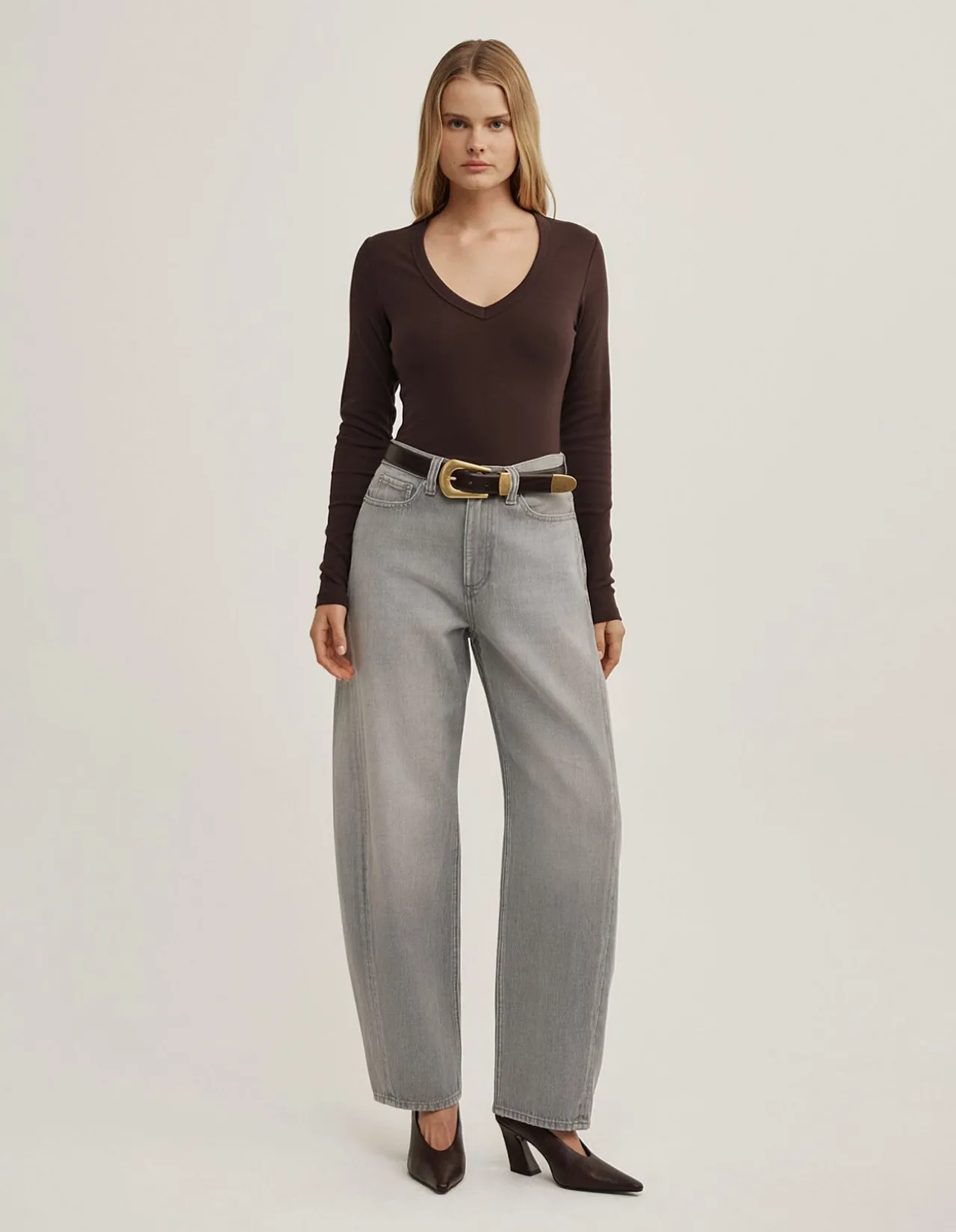 V-Neck Long Sleeve Top