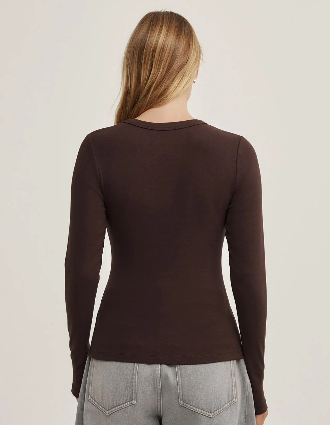 V-Neck Long Sleeve Top