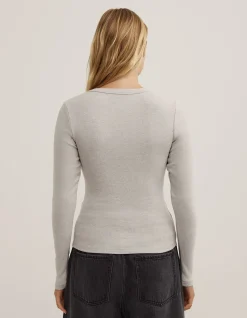 V-Neck Long Sleeve Top