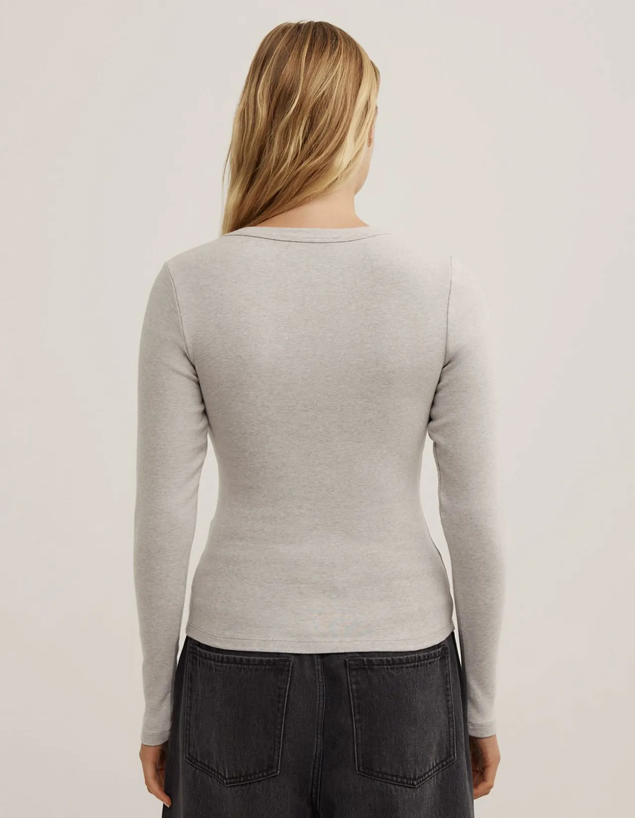 V-Neck Long Sleeve Top
