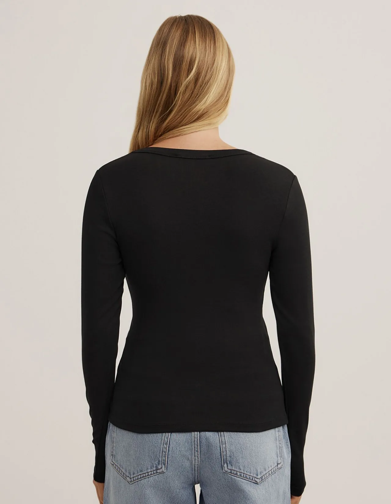 V-Neck Long Sleeve Top