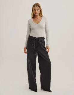 V-Neck Long Sleeve Top