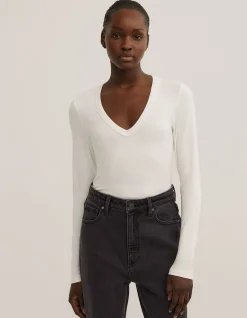 V-Neck Long Sleeve Top