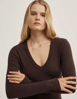 V-Neck Long Sleeve Top
