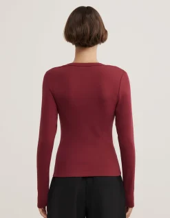 V-Neck Long Sleeve Top