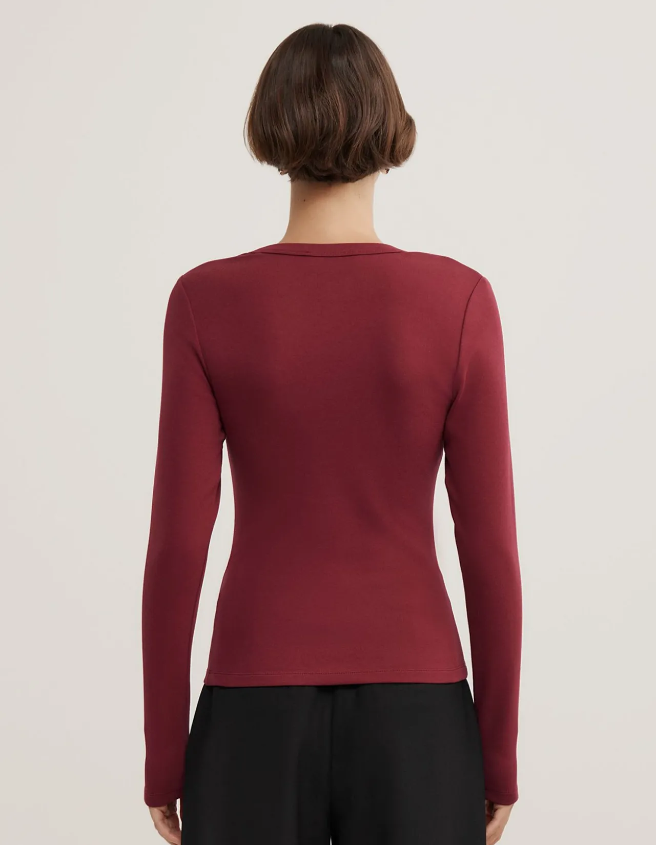 V-Neck Long Sleeve Top